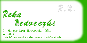 reka medveczki business card
